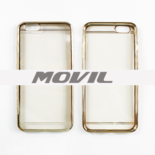 NP-2428 Electrochapado TPU con el diamante fudna para Apple iPhone 6 plus-7